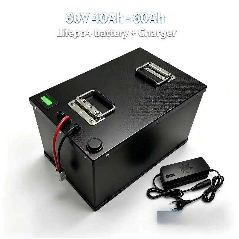72V 40Ah Lifepo4 Battery Pack - 60V LiFePO4 リチウムバッテリー、大容量 45Ah/50Ah/60Ah、6000+ ディープサイクル、内蔵 BMS、3000W