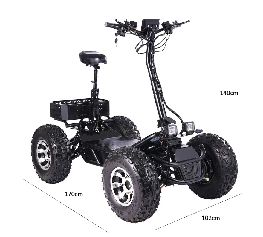 大人用4輪電動ATVスクーター、ミニカート。8000W、折り - 60V 50Ah Electric Scooter Battery のレビューと価格