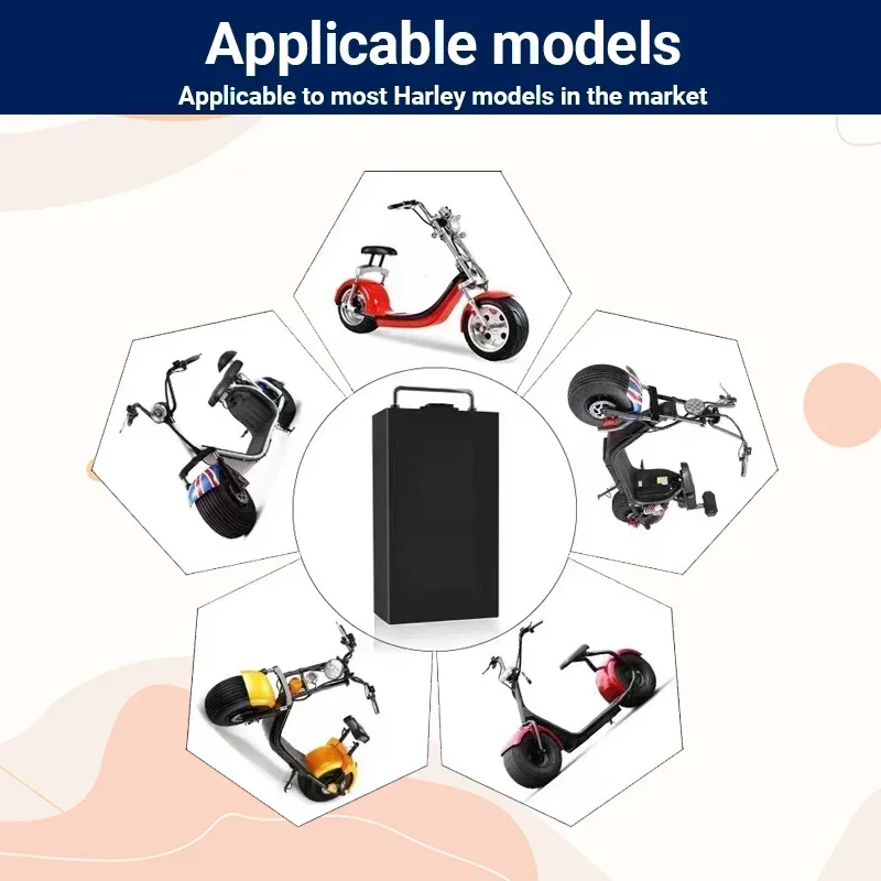 ハーレーバッテリー60V 20Ah/30Ah/40Ah/50 - 60V 50Ah Electric Scooter Battery のレビューと価格