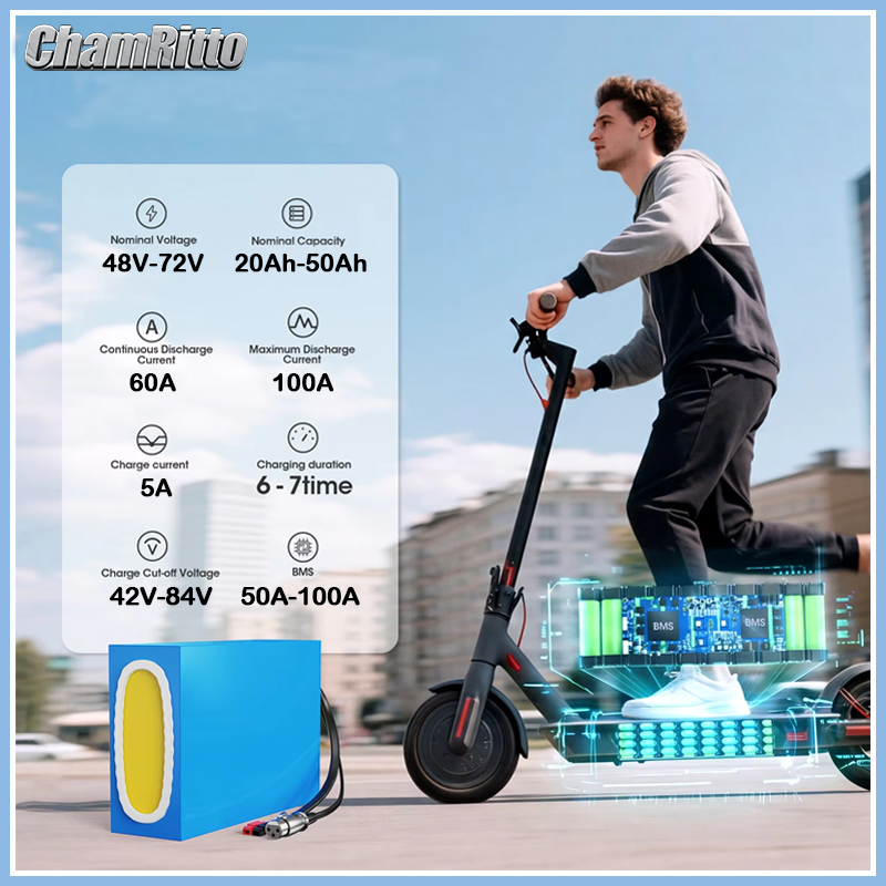 48V、52V、60V、72V、2000Wの電動自転車用バッ - 60V 50Ah Electric Scooter Battery のレビューと価格